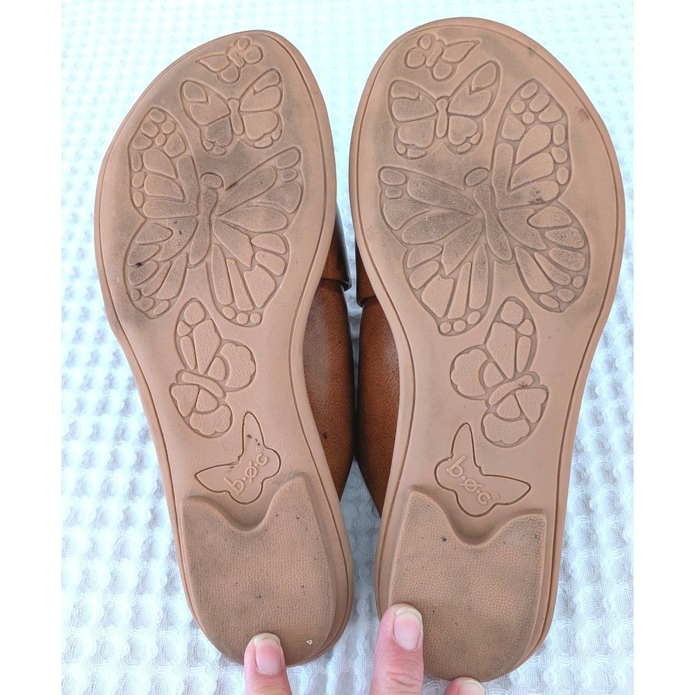 b.o.c. Born Concept Brown Criss Cross Slide Sandals Women's 7M Comfort Casual - Picture 5 of 6